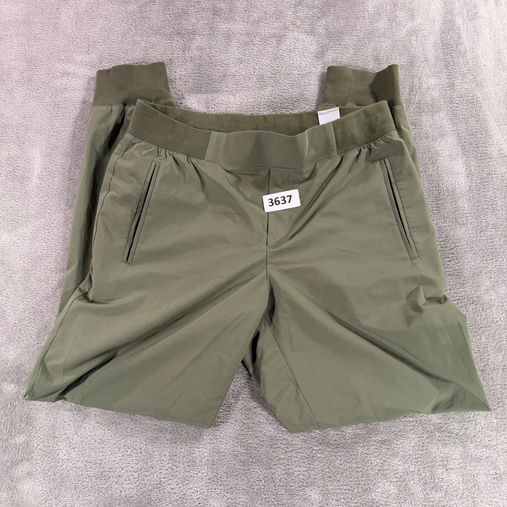Banana‎ Republic Joggers Women S Green Elastic Waist Side Zip Pockets